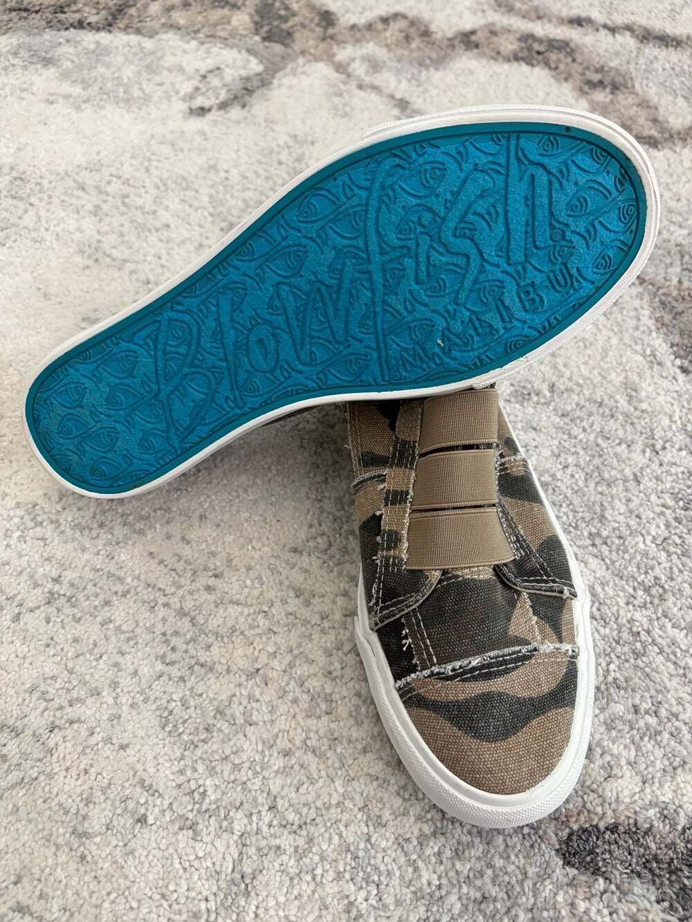 Blowfish Malibu Marley Camouflage Slip-On Sneakers Women's Size 7.5